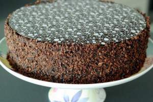 Chocolate marzipan cake