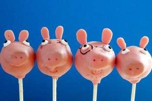 Peppa Pig Cake Pops