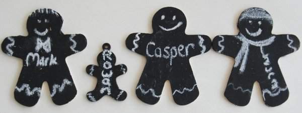 Chalkboard gingerbread family