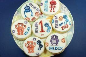 Robot Stamp Sugar Cookies
