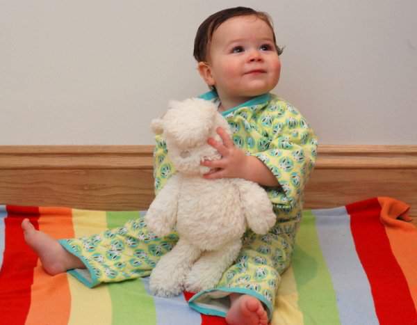 Rowan posing with rabbit