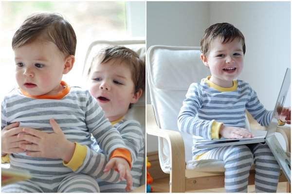 Casper and Rowan in jim jams