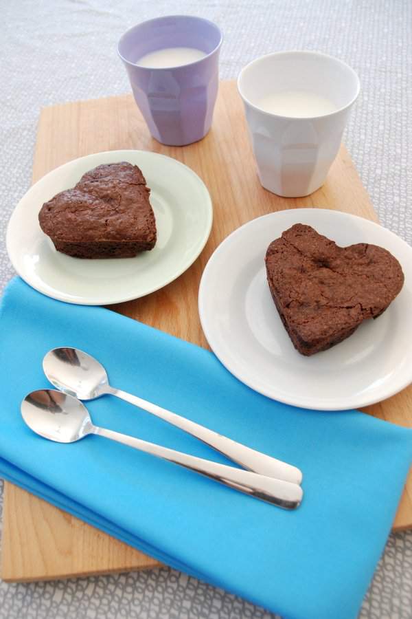 Baked Brownie Hearts