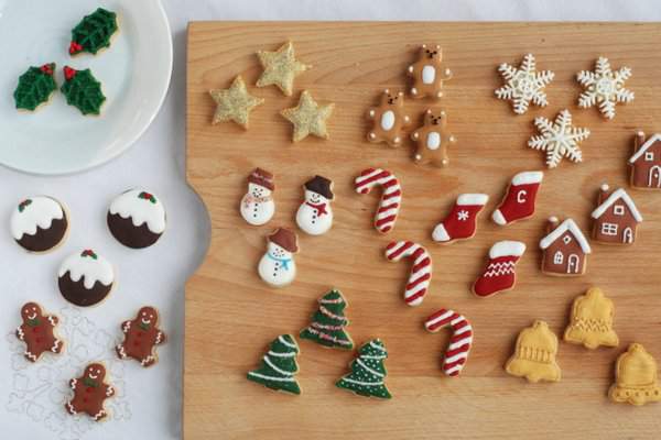 Mini Christmas Cookies for Advent Calendar