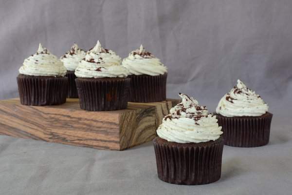 Chocolate, Banana, Peanut Butter Cookie Dough Cupcakes 2