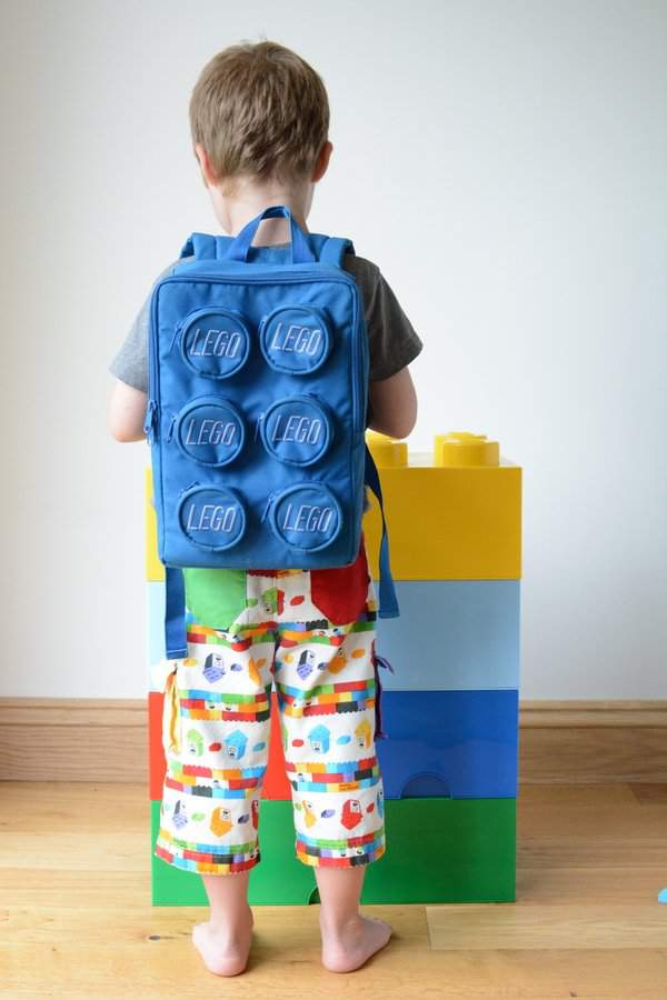 Rainbow Lego shorts by Craftstorming - back view