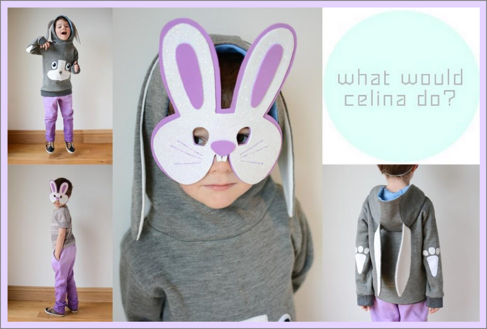 Rabbit Hoodie and Dip Dye Sweatpants Inspired by Celina