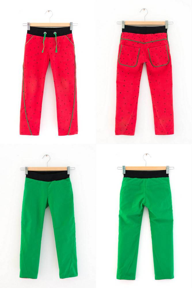 Watermelon Twisted Trousers - collage