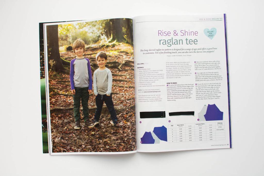 Rise and Shine Raglan in Love Sewing magazine