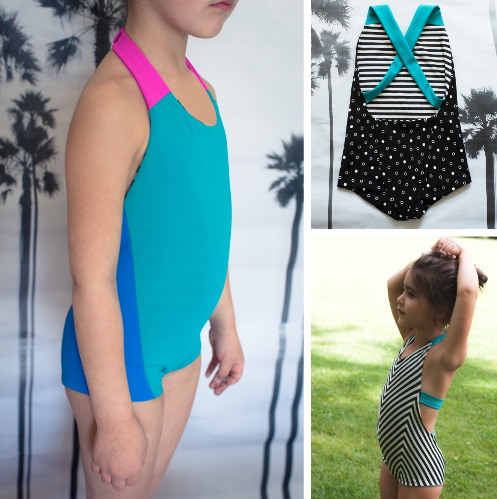 Azur Reversible Swimsuit - pdf pattern by Titchy Threads and Petit a Petit and Family