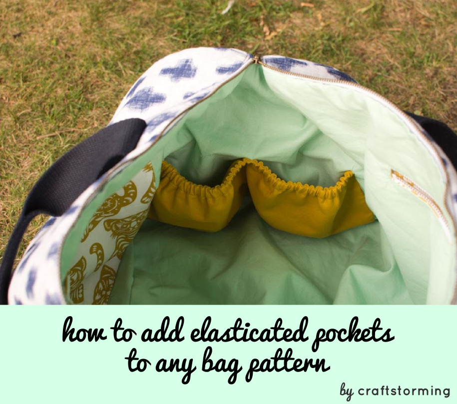 How to add elasticated pockets to any bag pattern