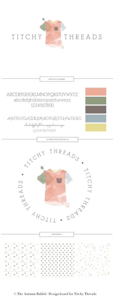 Titchy Threads Branding Board by The Autumn Rabbit