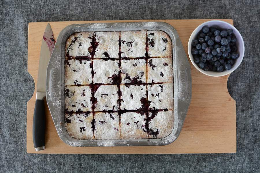 Coconut, Lime and Blueberry Slice