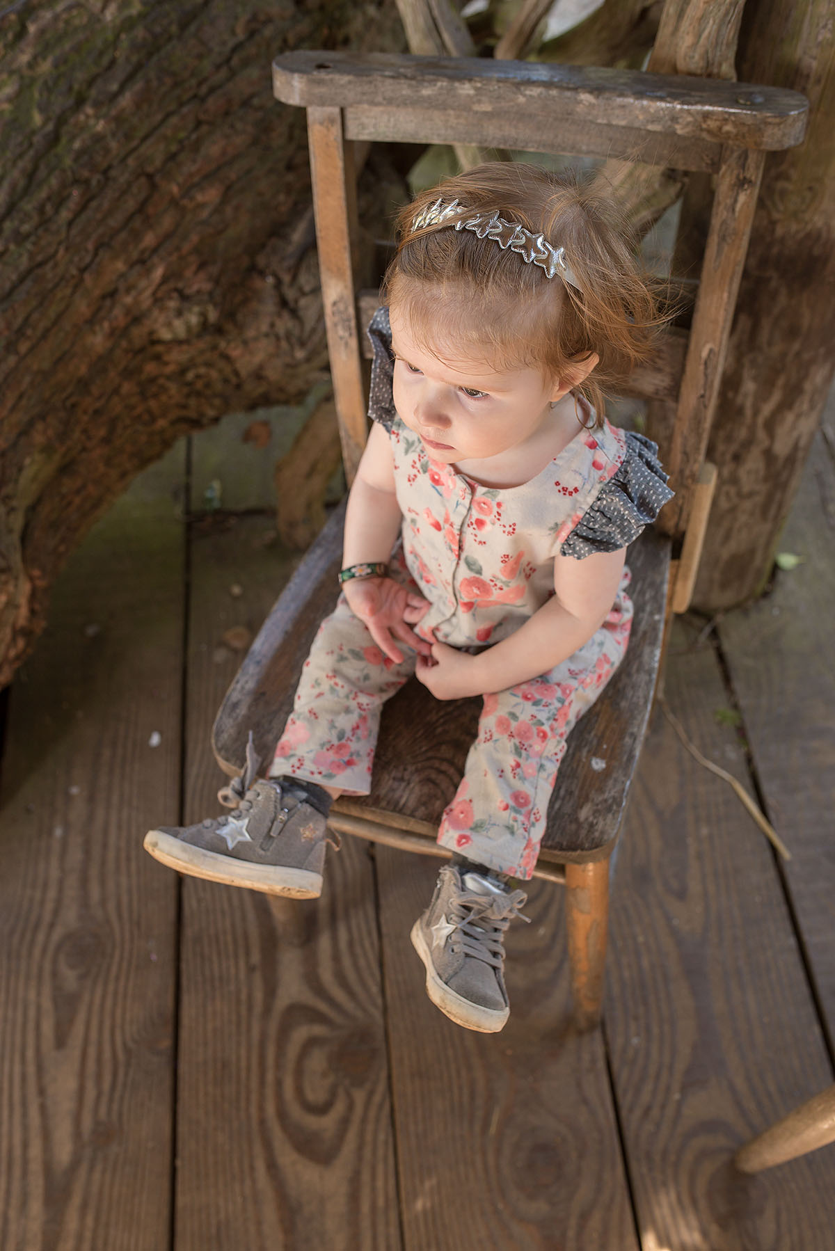 Floral Rain Dance Romper made with Nani Iro brushed cotton twill