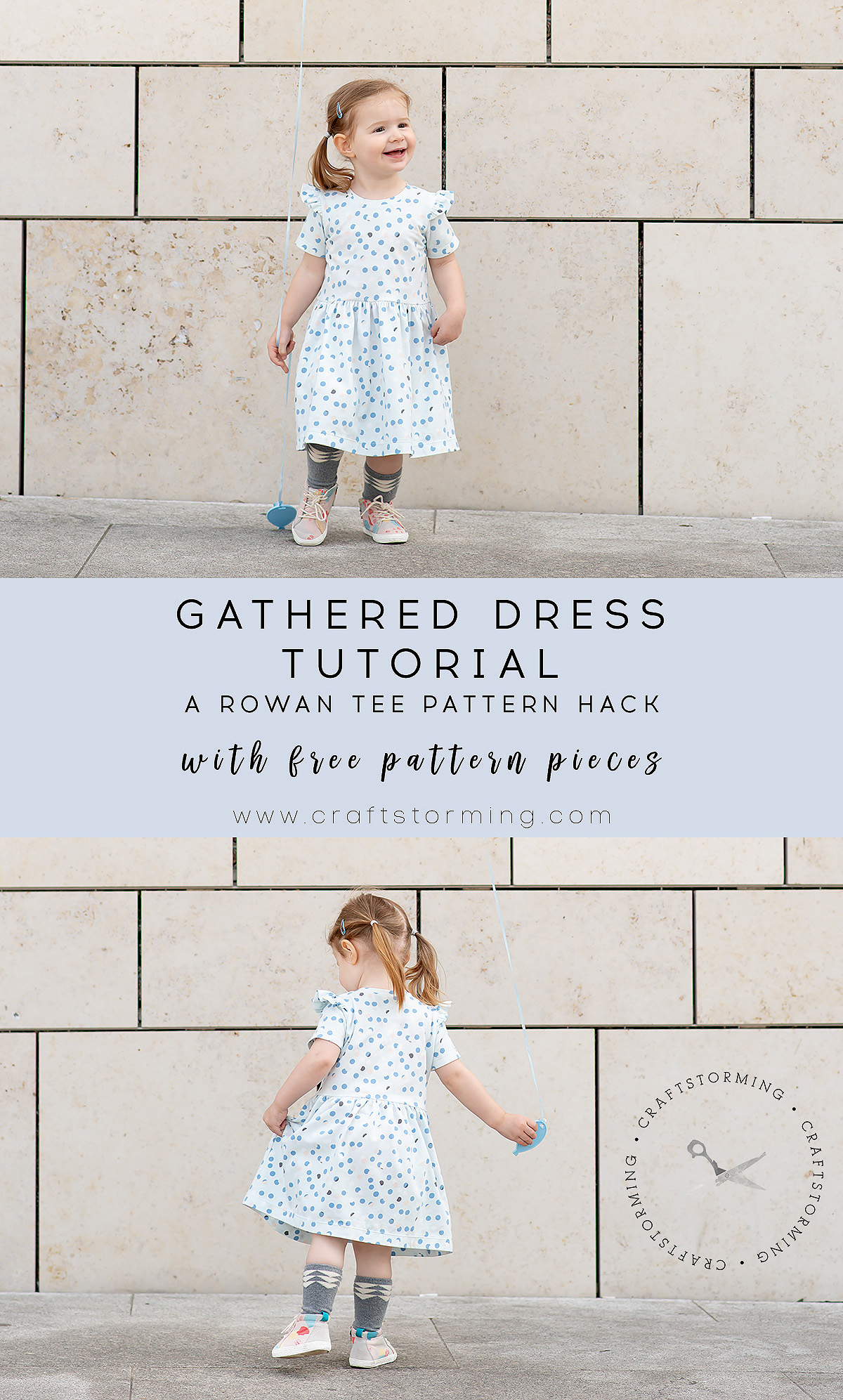 Craftstorming gathered dress tutorial