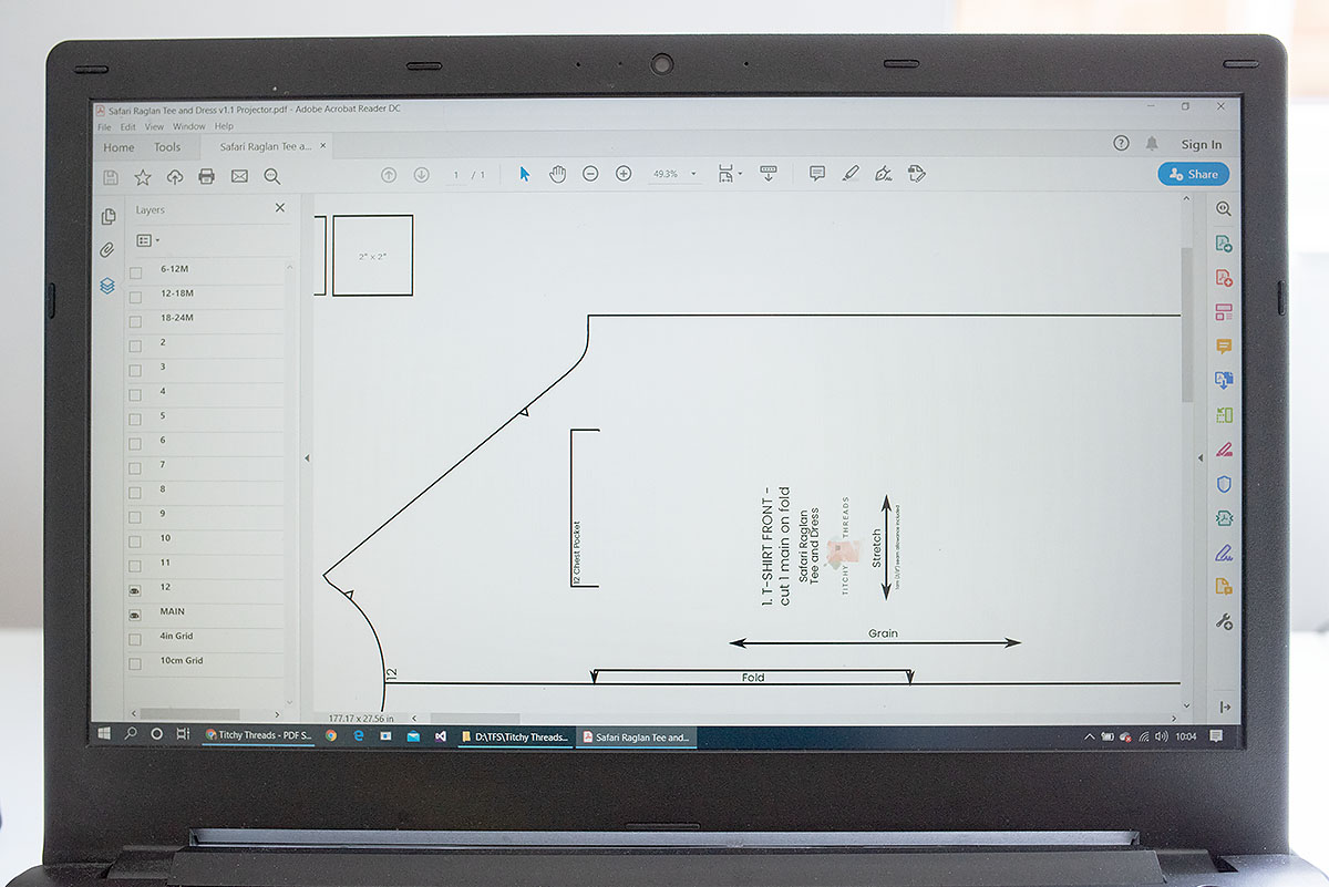 Tips for using pdf sewing patterns on a projector – Craftstorming