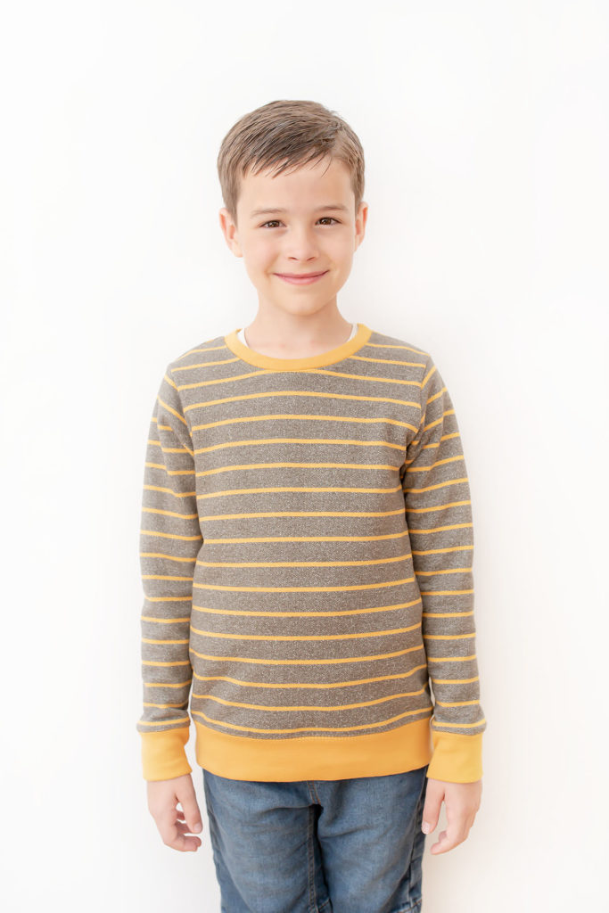 Quadrant Sweatshirt pdf sewing pattern by Titchy Threads - View A